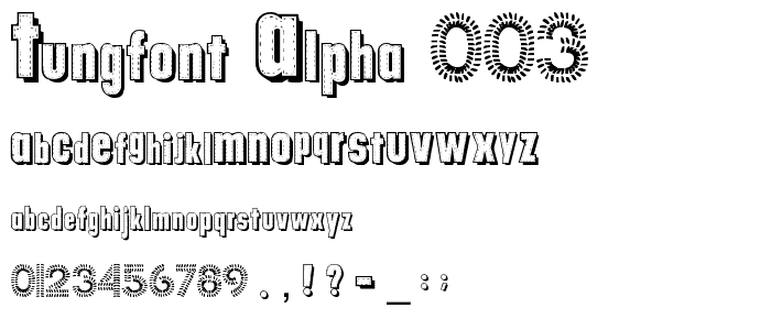 tungfont alpha 003 font